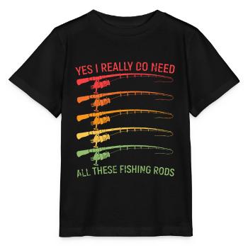 Angling - Stanley/Stella MINI CREATOR Kids’ T-Shirt - black - Front - Mikhail (115cm)