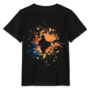 Belle éclaboussure de couleur de l’Inde - T-shirt bio MINI CREATOR Stanley/Stella Enfant - noir - Devant - Mikhail (115cm)