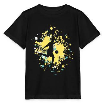 Soccer Passion Color Splash - Stanley/Stella Kinder T-Shirt MINI CREATOR  - Schwarz - Vorne - Mikhail (115cm)