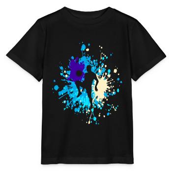 Astuces de football Color Splash - T-shirt bio MINI CREATOR Stanley/Stella Enfant - noir - Devant - Mikhail (115cm)