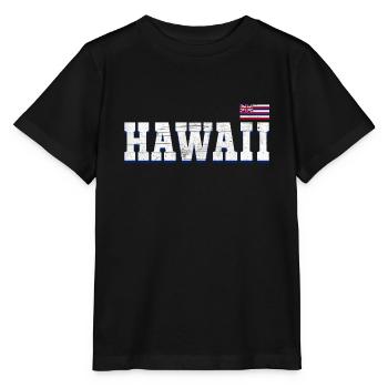 State Name America State Flag Hawaii - Stanley/Stella MINI CREATOR Kids’ T-Shirt - black - Front - Mikhail (115cm)