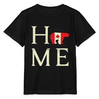 Home Canada Bear Proud Canadian Canada Day - Stanley/Stella Kinder T-Shirt MINI CREATOR  - Schwarz - Vorne - Mikhail (115cm)