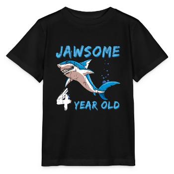 Naissance Né Âge 4 ans Mâchoire Awesome Shark - T-shirt bio MINI CREATOR Stanley/Stella Enfant - noir - Devant - Mikhail (115cm)