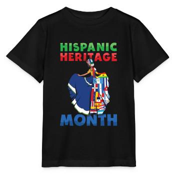 Lady Girl Hispanic Hispanic Heritage Month - Stanley/Stella MINI CREATOR Kids’ T-Shirt - black - Front - Mikhail (115cm)