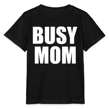 Busy mom - Stanley/Stella MINI CREATOR Kids’ T-Shirt - black - Front - Mikhail (115cm)