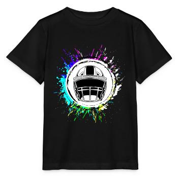 Football Helm - Stanley/Stella Kinder T-Shirt MINI CREATOR  - Schwarz - Vorne - Mikhail (115cm)