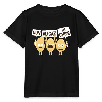 Non au gaz de chips - T-shirt bio MINI CREATOR Stanley/Stella Enfant - noir - Devant - Mikhail (115cm)