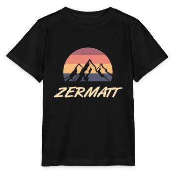 Zermatt rétro alpinisme - T-shirt bio MINI CREATOR Stanley/Stella Enfant - noir - Devant - Mikhail (115cm)