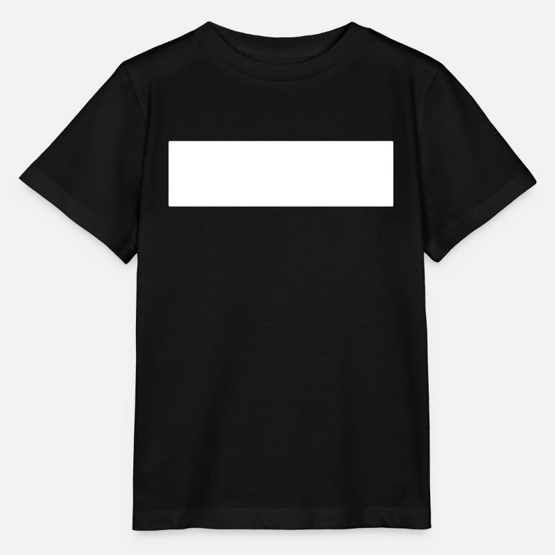 White bar white shield rectangle - Stanley/Stella MINI CREATOR Kids’ T-Shirt - black