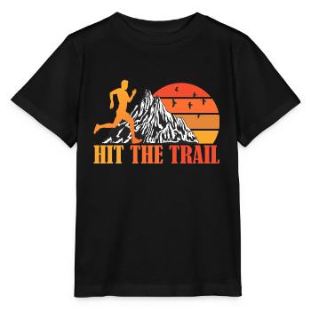 Hit The Trail -Trail Runner Running - Stanley/Stella MINI CREATOR Kids’ T-Shirt - black - Front - Mikhail (115cm)