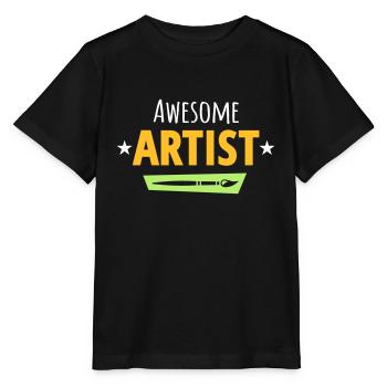 Artiste - T-shirt bio MINI CREATOR Stanley/Stella Enfant - noir - Devant - Mikhail (115cm)