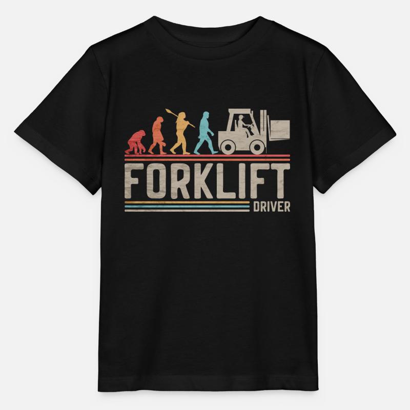 Conducteur de chariot élévateur Evolution Chariot élévateur - T-shirt bio MINI CREATOR Stanley/Stella Enfant - noir