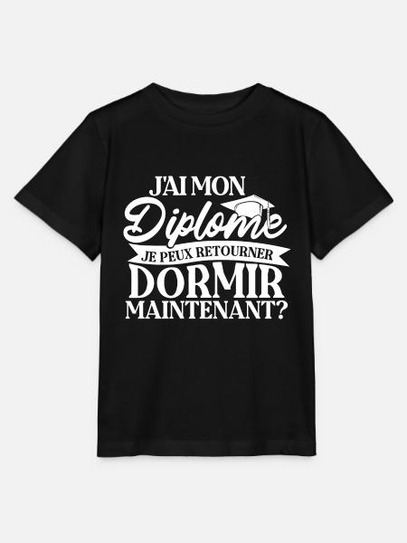 Ich habe mein Diplom, ich kann jetzt wieder schlafen gehen - Stanley/Stella Kinder T-Shirt MINI CREATOR  - Schwarz