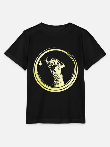 Golfer Mann - Stanley/Stella Kinder T-Shirt MINI CREATOR  - Schwarz