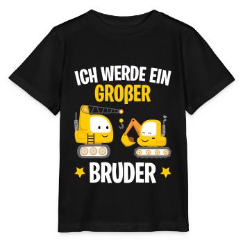 Endlich Großer Bruder 2020 Bagger - Stanley/Stella Kinder T-Shirt MINI CREATOR  - Schwarz - Vorne - Mikhail (115cm)
