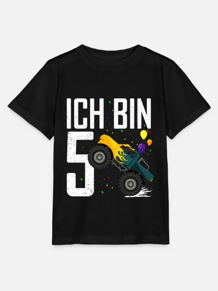 5. Geburtstag Shirt Junge 5 Jahre Monster Truck - Stanley/Stella Kinder T-Shirt MINI CREATOR - Schwarz