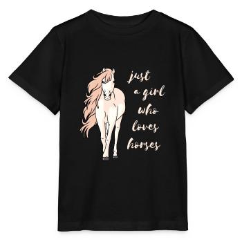 Horse Sayings Horses Rider Horses Girl Gift - Stanley/Stella MINI CREATOR Kids’ T-Shirt - black - Front - Mikhail (115cm)