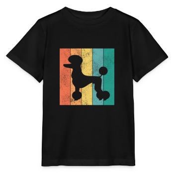 Pudel Retro Zwergpudel Welpe Hunderasse Geschenk - Stanley/Stella Kinder T-Shirt MINI CREATOR  - Schwarz - Vorne - Mikhail (115cm)