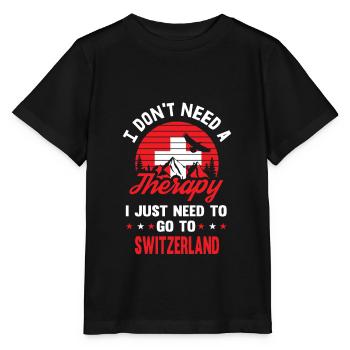 Suisse Swiss Swiss Therapy Flag Gift - T-shirt bio MINI CREATOR Stanley/Stella Enfant - noir - Devant - Mikhail (115cm)