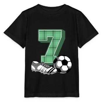 7. Geburtstag Fussball Jungen 7 Jahre Fussballer - Stanley/Stella Kinder T-Shirt MINI CREATOR  - Schwarz - Vorne - Mikhail (115cm)
