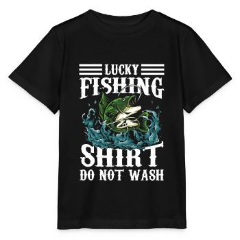 Happy fishing - Stanley/Stella MINI CREATOR Kids’ T-Shirt - black - Front - Mikhail (115cm)