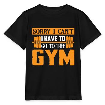 Ich kann nicht ich muss ins Fitnessstudio - Stanley/Stella Kinder T-Shirt MINI CREATOR  - Schwarz - Vorne - Mikhail (115cm)