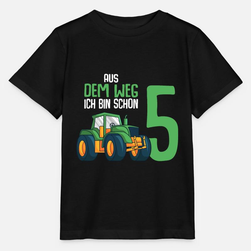 5. Geburtstag Traktor Trecker 5 Jahre Kinder - Stanley/Stella Kinder T-Shirt MINI CREATOR  - Schwarz