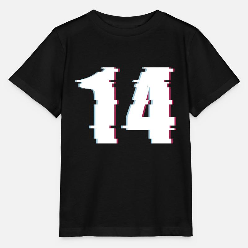 14 Quatorze nombres d’effet Déformé Numéro - T-shirt bio MINI CREATOR Stanley/Stella Enfant - noir