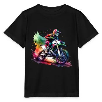 Motocross - Stanley/Stella Kinder T-Shirt MINI CREATOR  - Schwarz - Vorne - Mikhail (115cm)