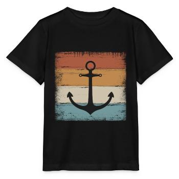 Anker Maritim Meer Seefahrt - Stanley/Stella Kinder T-Shirt MINI CREATOR  - Schwarz - Vorne - Mikhail (115cm)