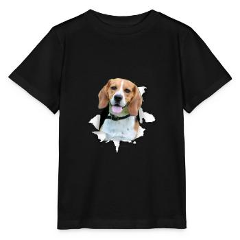 Beagle - Beagle Chien - T-shirt bio MINI CREATOR Stanley/Stella Enfant - noir - Devant - Mikhail (115cm)
