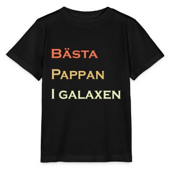 Bester Vater in der Galaxie - Stanley/Stella Kinder T-Shirt MINI CREATOR  - Schwarz - Vorne - Mikhail (115cm)