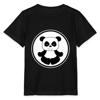 Panda - Stanley/Stella Kinder T-Shirt MINI CREATOR  - Schwarz - Vorne - Mikhail (115cm)