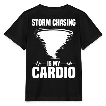 Sturmjäger Sprüche | Gewitter Meteorologe Geschenk - Stanley/Stella Kinder T-Shirt MINI CREATOR  - Schwarz - Vorne - Mikhail (115cm)