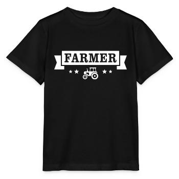 Farmer Badge - Stanley/Stella MINI CREATOR Kids’ T-Shirt - black - Front - Mikhail (115cm)