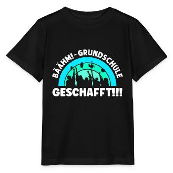 Bäähm, Grundschule geschafft, Schulkind, 4. Klasse - Stanley/Stella Kinder T-Shirt MINI CREATOR  - Schwarz - Vorne - Mikhail (115cm)