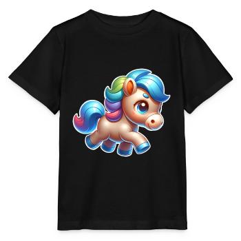 Pony - Stanley/Stella Kinder T-Shirt MINI CREATOR  - Schwarz - Vorne - Mikhail (115cm)