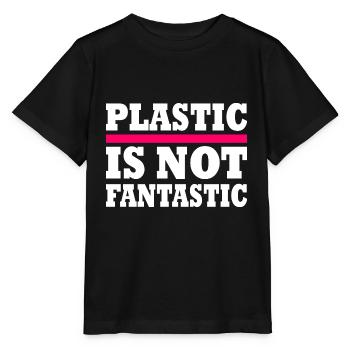 Plastic is not fantastic - Stanley/Stella MINI CREATOR Kids’ T-Shirt - black - Front - Mikhail (115cm)