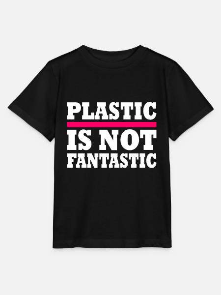 Plastic is not fantastic - Stanley/Stella Kinder T-Shirt MINI CREATOR - Schwarz
