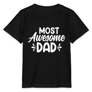 Most huge father - Father's Day - Stanley/Stella MINI CREATOR Kids’ T-Shirt - black - Front - Mikhail (115cm)
