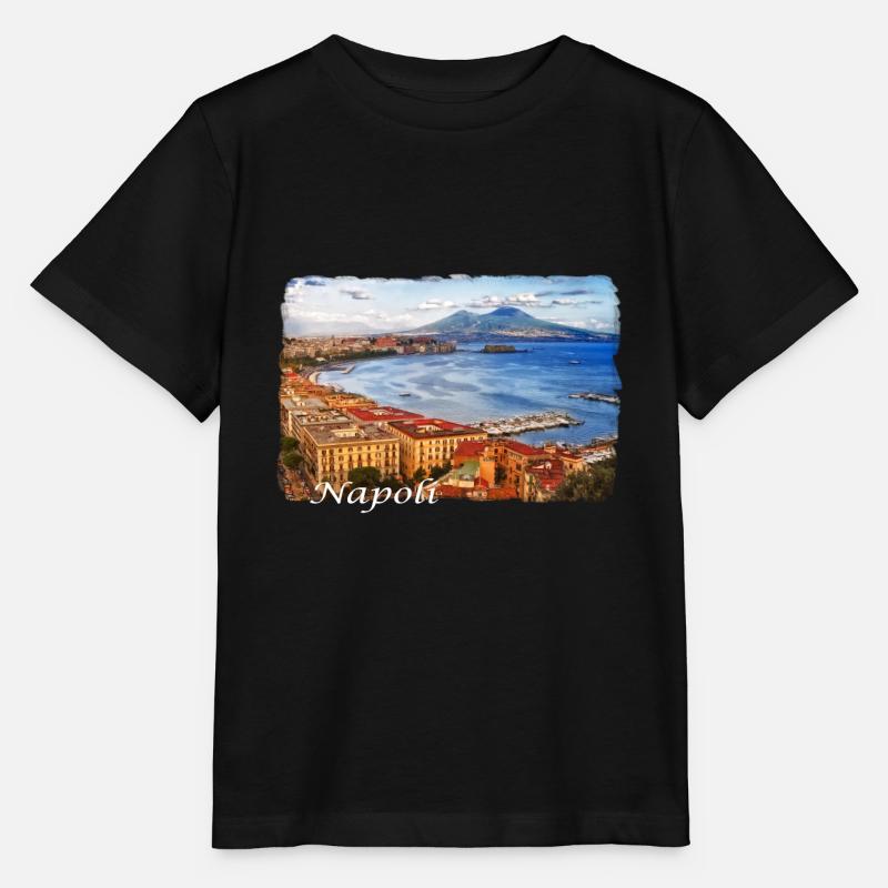 Le golfe de Naples en Italie - T-shirt bio MINI CREATOR Stanley/Stella Enfant - noir