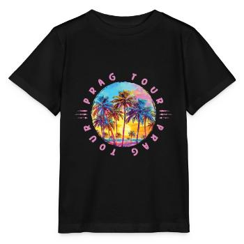 Prag Tour Palmen - Stanley/Stella Kinder T-Shirt MINI CREATOR  - Schwarz - Vorne - Mikhail (115cm)