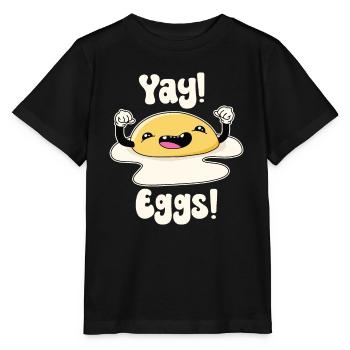 Yay Eggs - Stanley/Stella MINI CREATOR Kids’ T-Shirt - black - Front - Mikhail (115cm)
