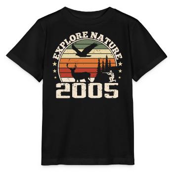 2005 Klassisches Jäger-Geburtstagsgeschenk 2005 - Stanley/Stella Kinder T-Shirt MINI CREATOR  - Schwarz - Vorne - Mikhail (115cm)