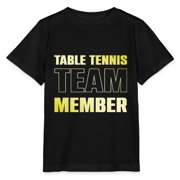 Table Tennis Team - Stanley/Stella Kinder T-Shirt MINI CREATOR  - Schwarz - Vorne - Mikhail (115cm)