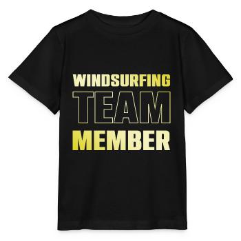 Windsurfing Team - Stanley/Stella Kinder T-Shirt MINI CREATOR  - Schwarz - Vorne - Mikhail (115cm)