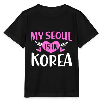 Corée Séoul - T-shirt bio MINI CREATOR Stanley/Stella Enfant - noir - Devant - Mikhail (115cm)