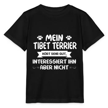 Tibet Terrier - Stanley/Stella Kinder T-Shirt MINI CREATOR  - Schwarz - Vorne - Mikhail (115cm)
