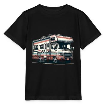 Motorhome Camping - Stanley/Stella MINI CREATOR Kids’ T-Shirt - black - Front - Mikhail (115cm)