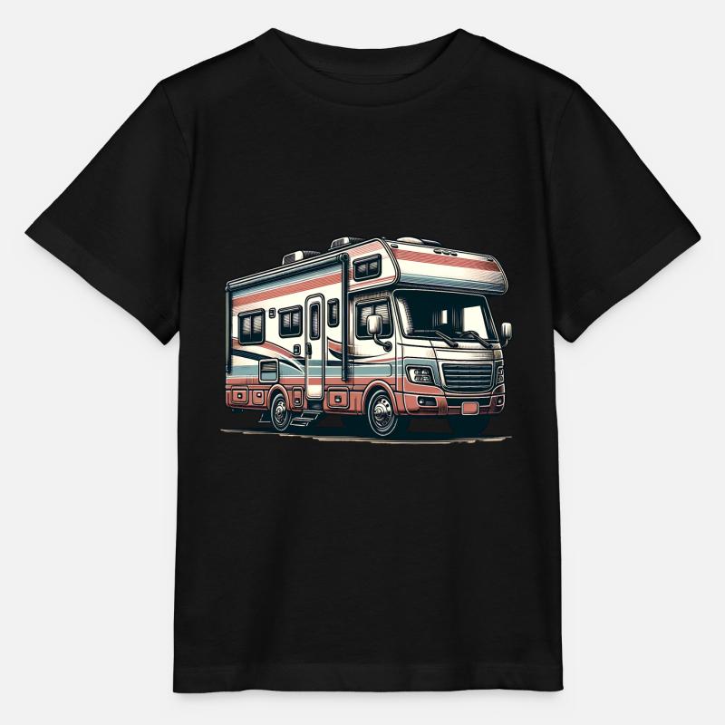 Camping en camping-car - T-shirt bio MINI CREATOR Stanley/Stella Enfant - noir